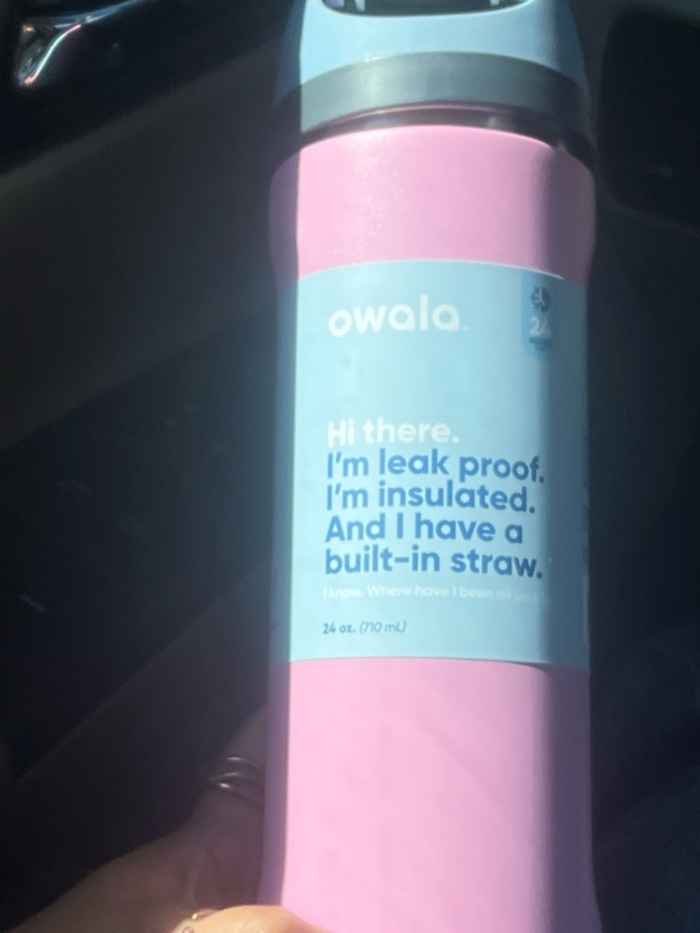 Owala Insulated Straw Bottle — Pink